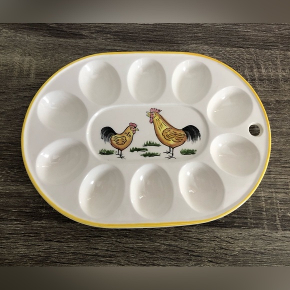 Vtg Deviled Egg Plate - Picture 11 of 11